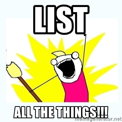 Meme ‘List all the things!’