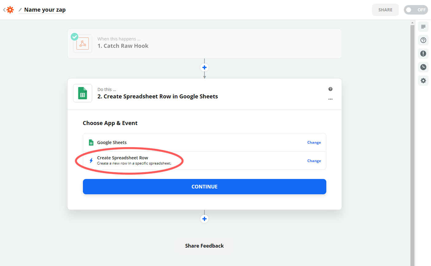 Screenshot from Zapier.com