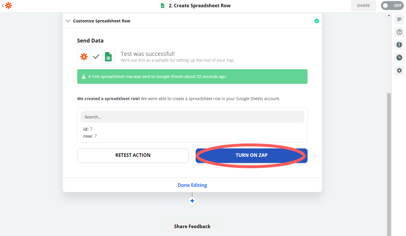 Screenshot from Zapier.com