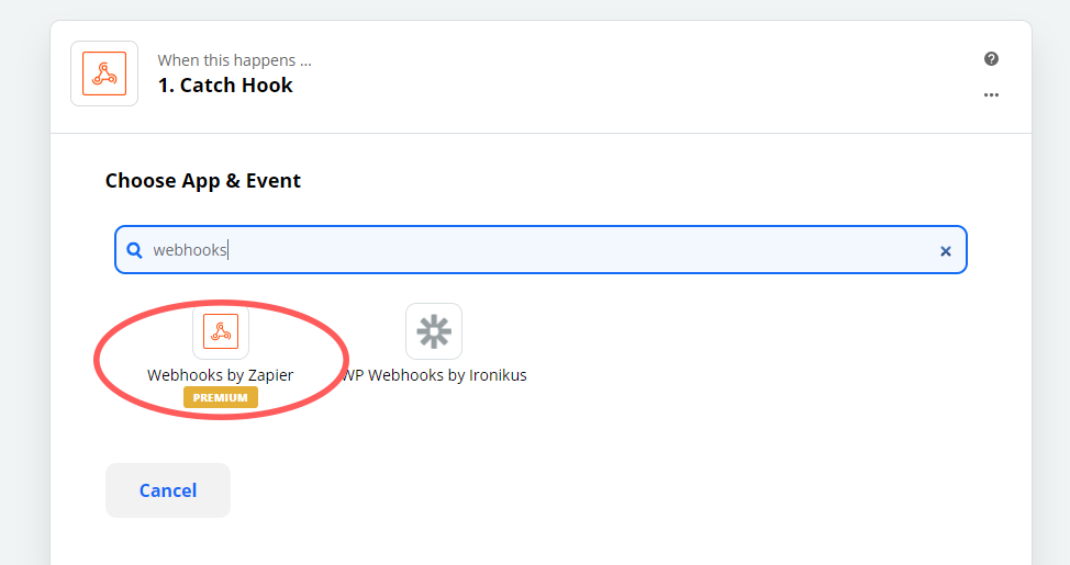 Screenshot from Zapier.com