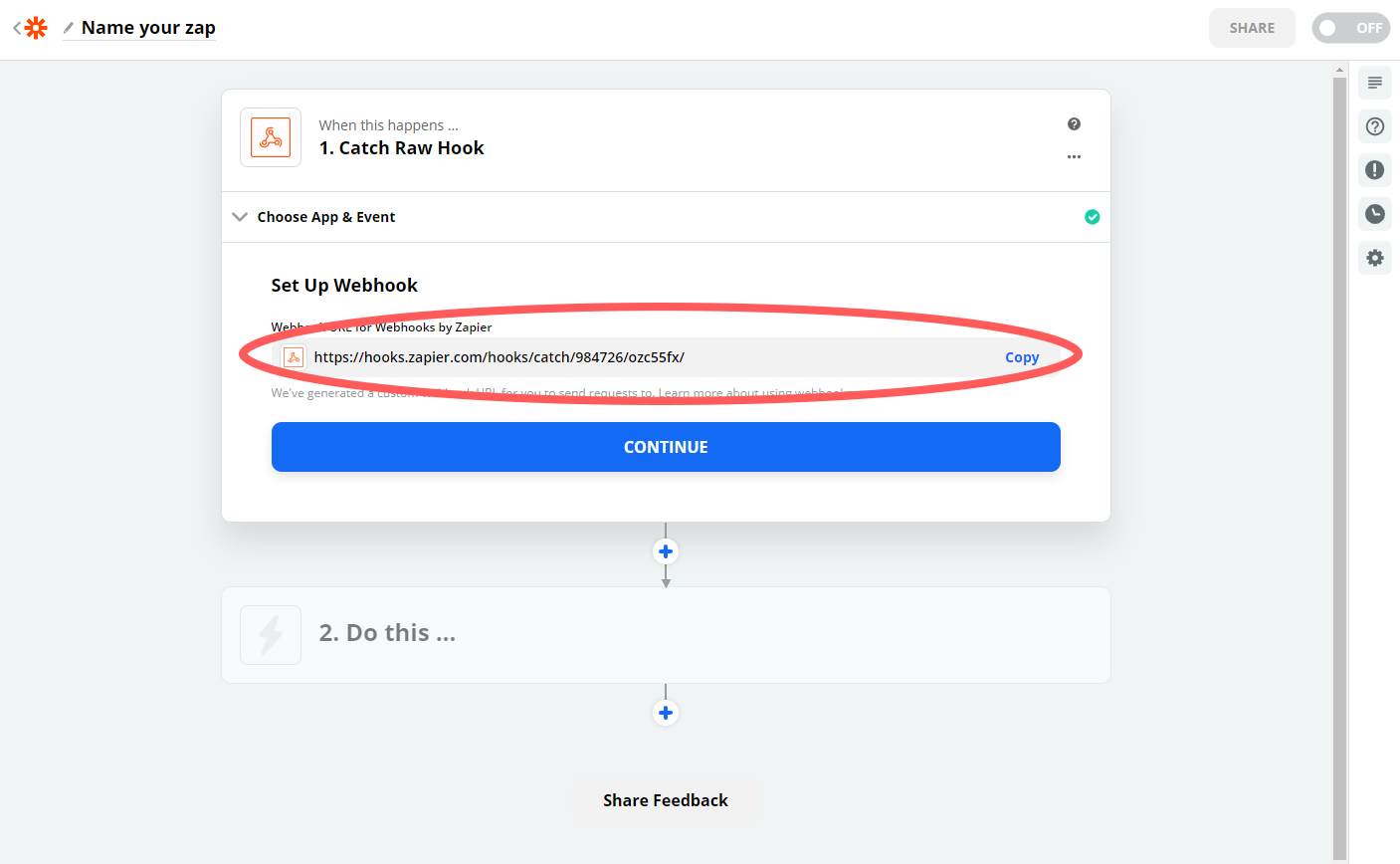 Screenshot from Zapier.com
