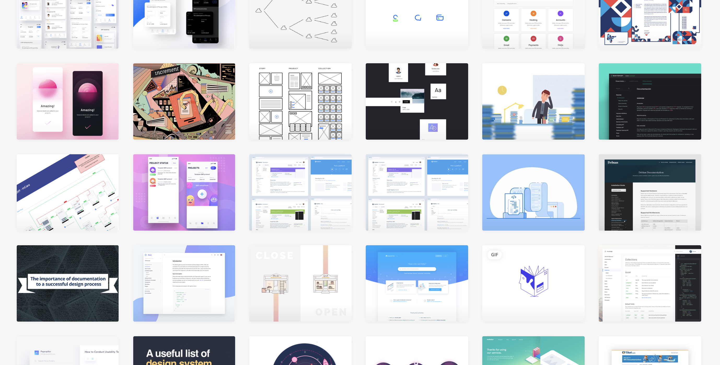 examples of documentation pages