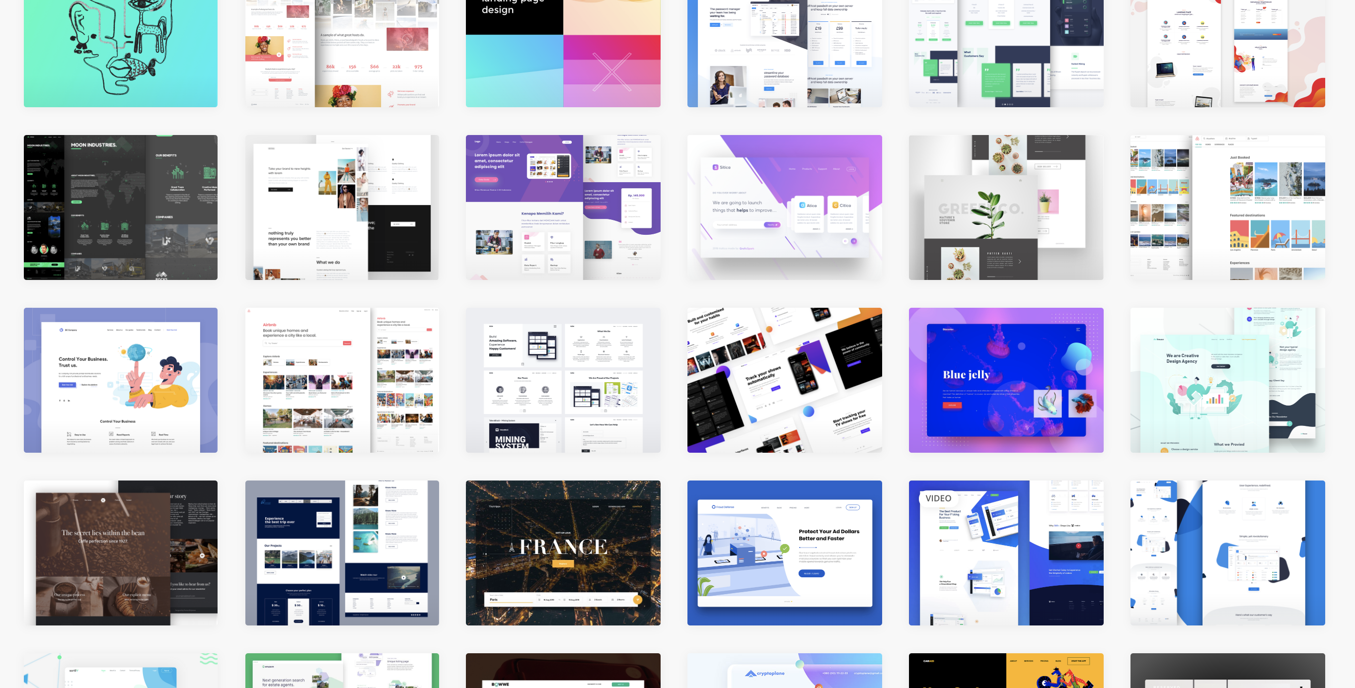examples of landing pages